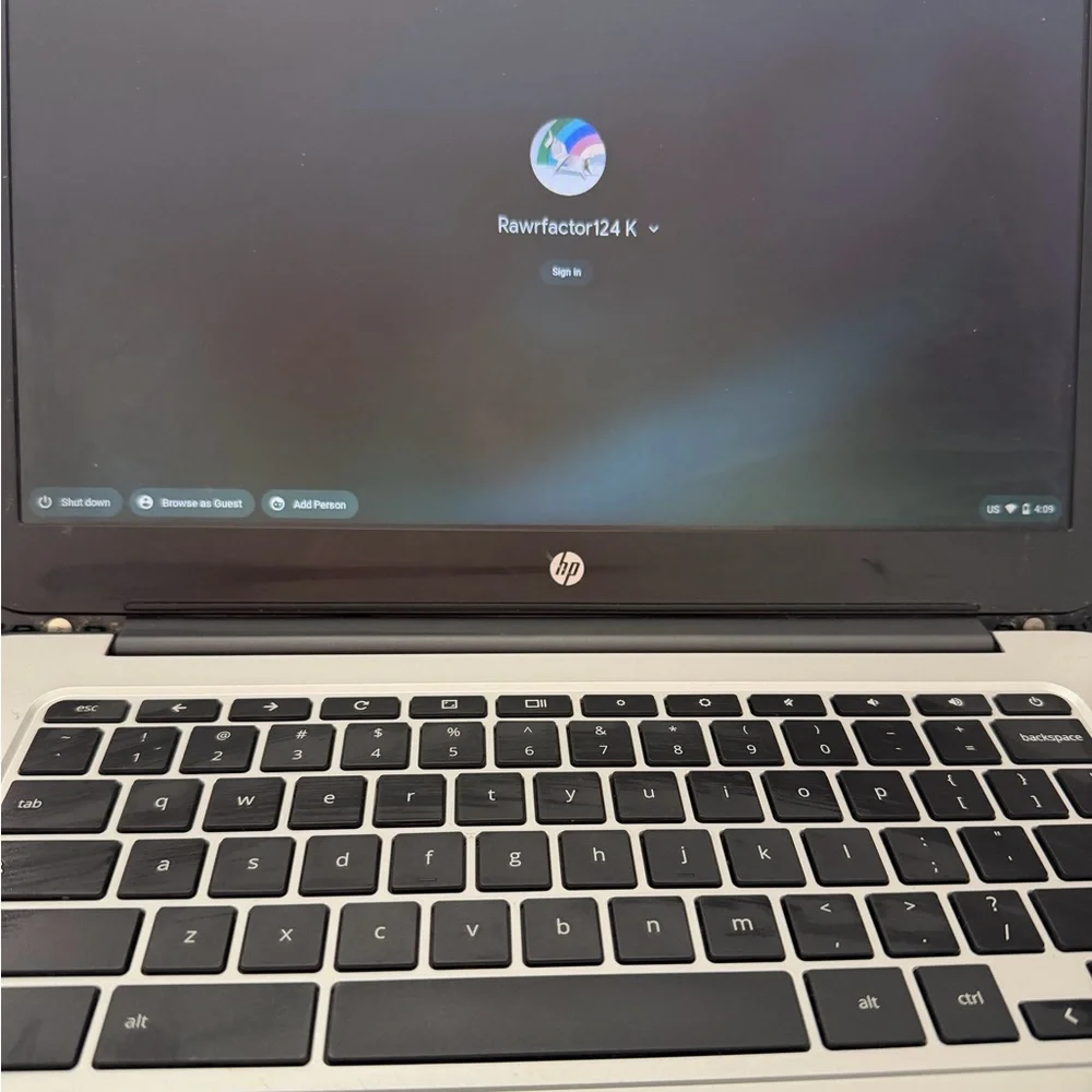 HP Chromebook Laptop - Matte Black with Chrome Accent